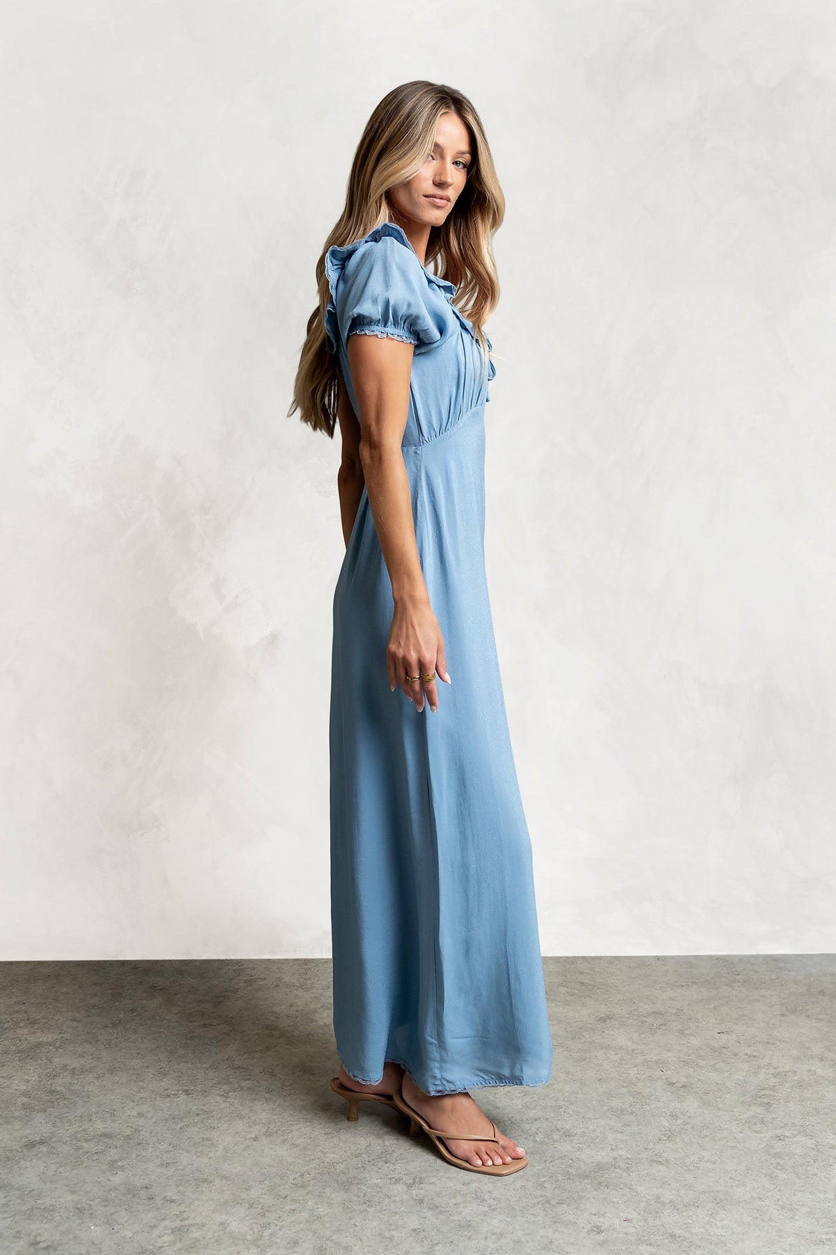Annelise Maxi Dress in Slate Blue