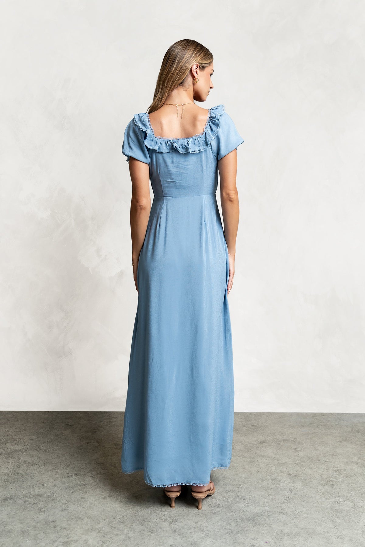 Annelise Maxi Dress in Slate Blue