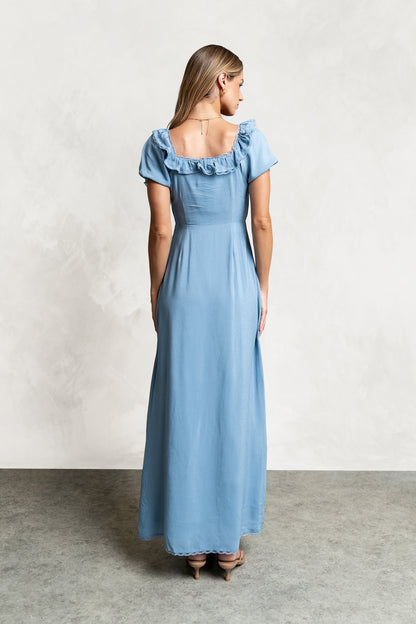 Annelise Maxi Dress in Slate Blue