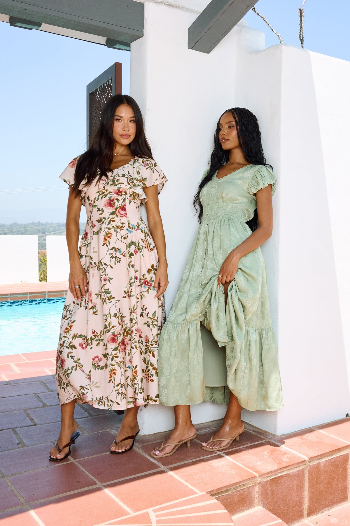 Eliza Maxi Dress in Green