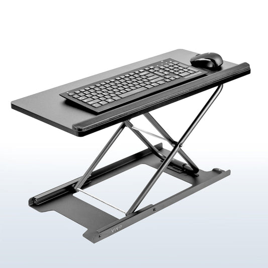 Sturdy height adjustable keyboard tray.