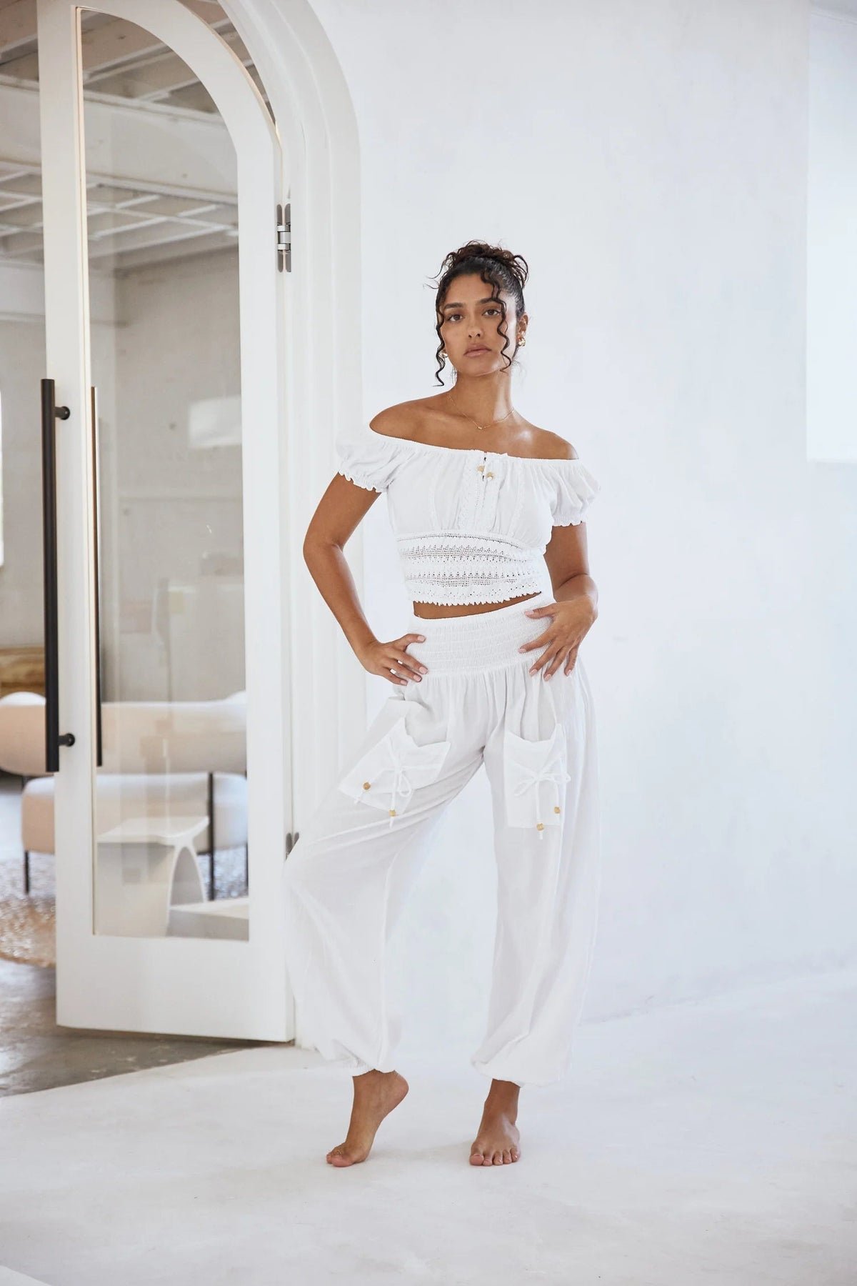 Coastal Breeze Cotton Top- White