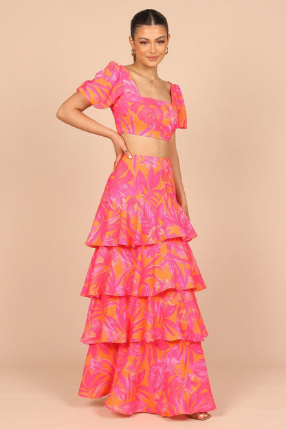 Addison Crop Top - Pink Tropics