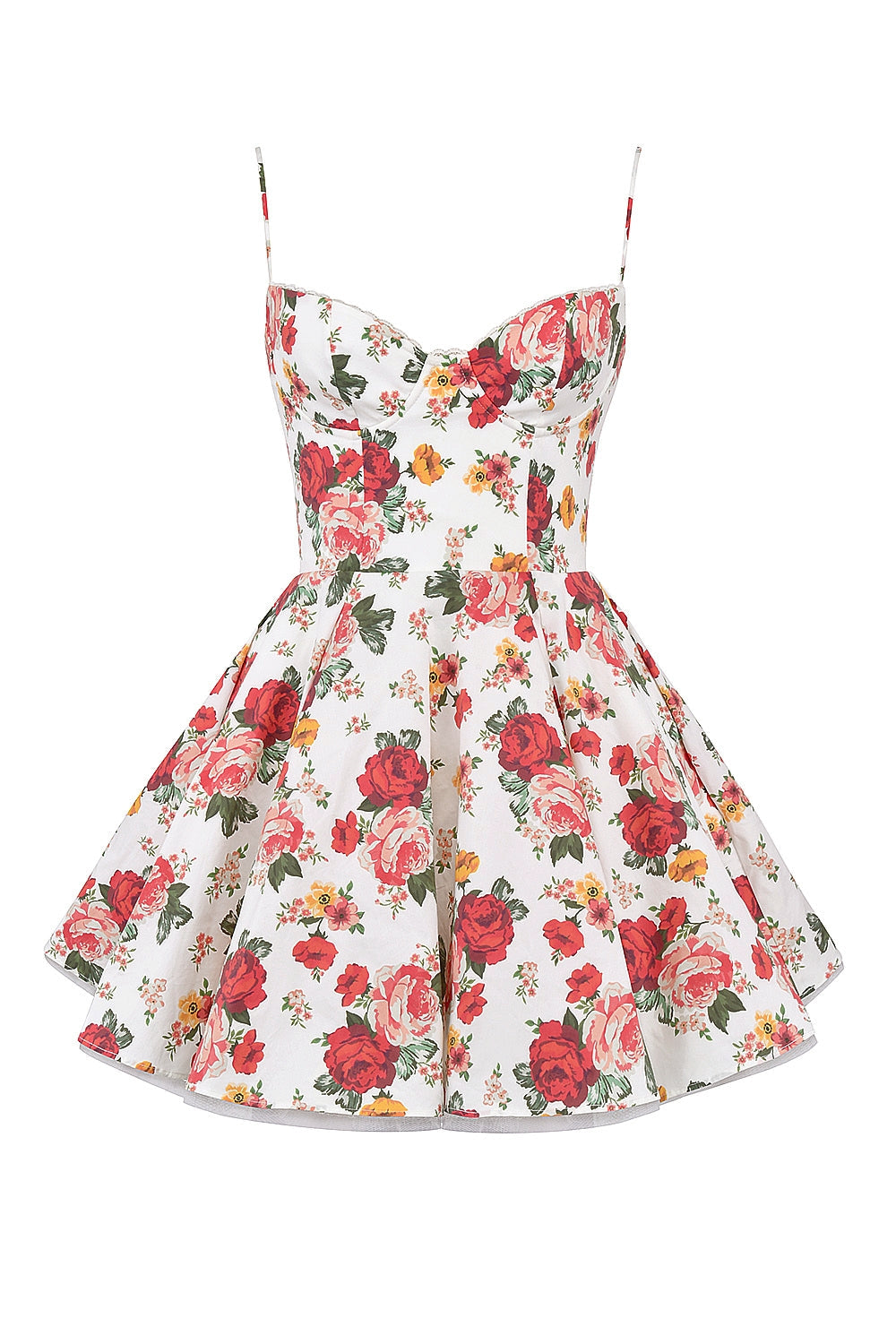 italian rose print tulle mini dress