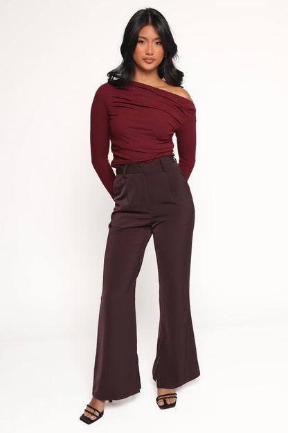 Cer Knit Top - Cherry Chocolate