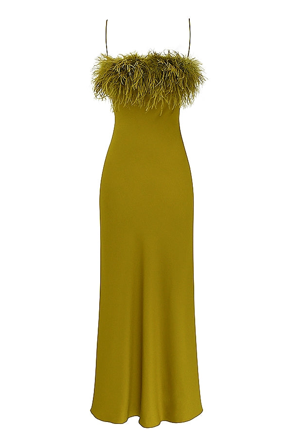 chartreuse maxi dress