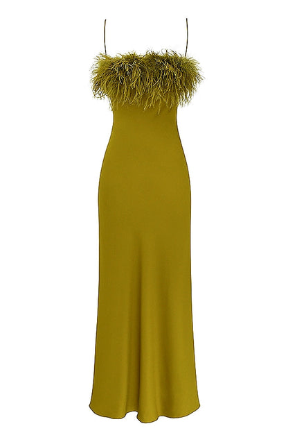 chartreuse maxi dress