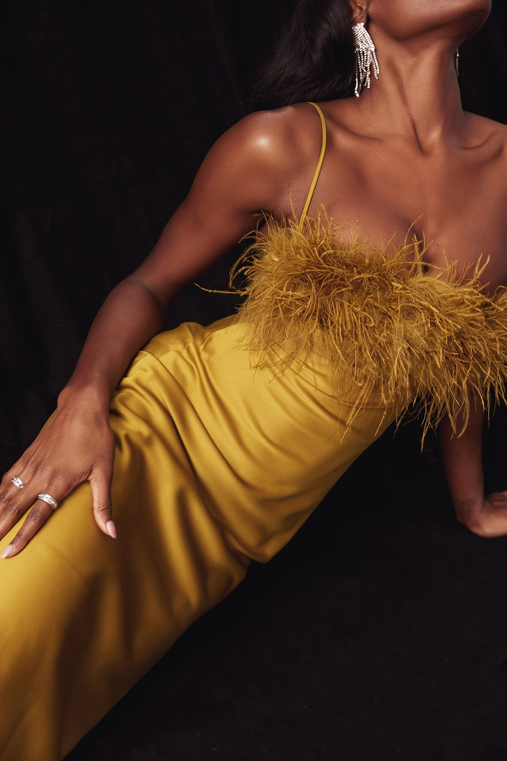 chartreuse maxi dress