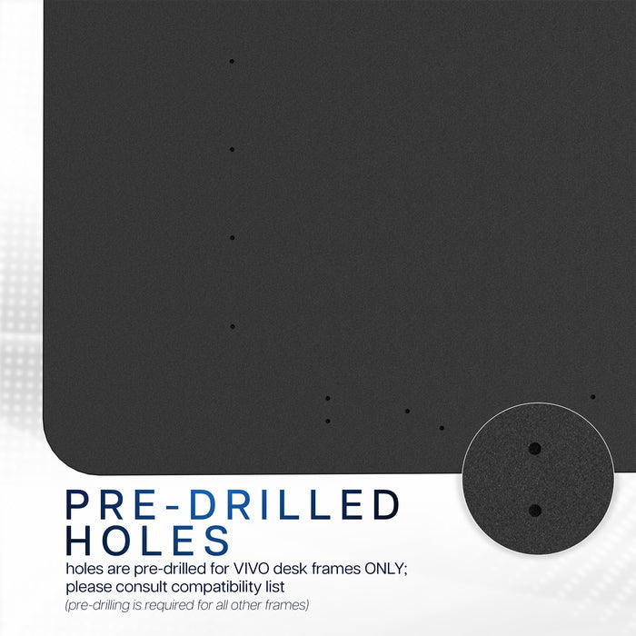 Sturdy desk tabletop for sit or stand electric or manual desk frames.