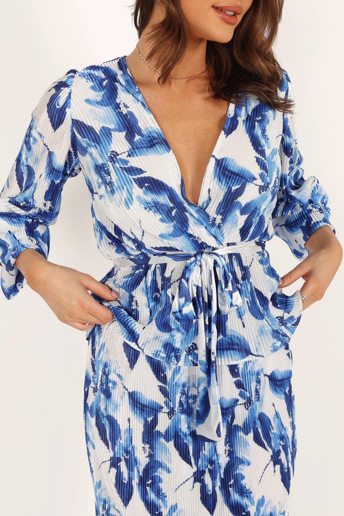 Minelli Pleat Top - Blue