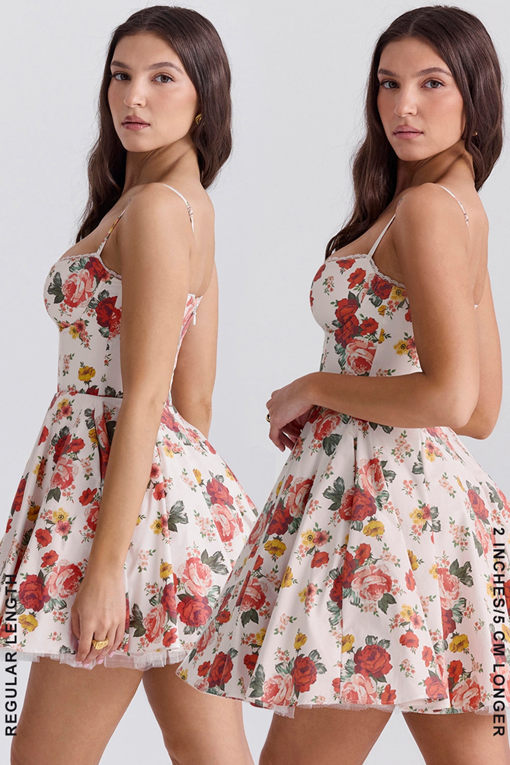 italian rose print tulle mini dress