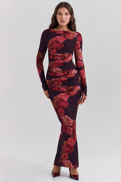 romantic floral maxi dress