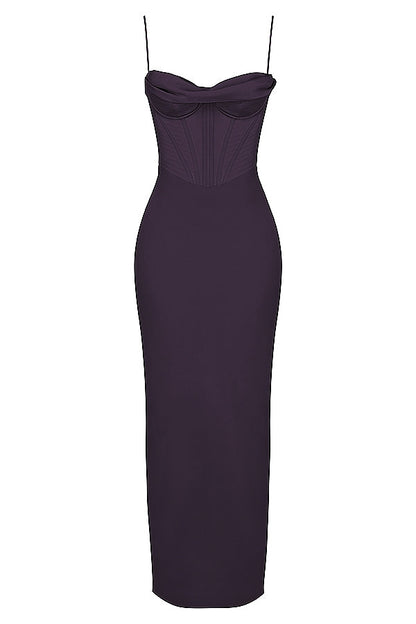 night shade corset maxi dress