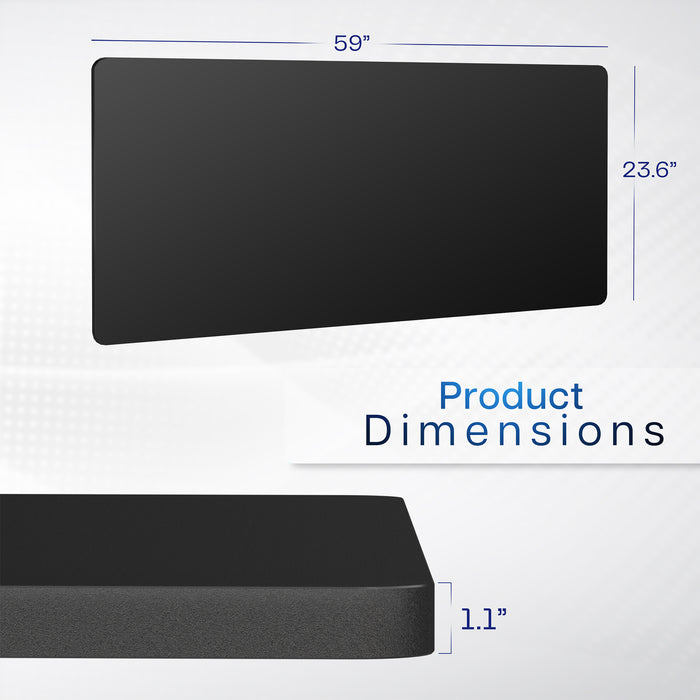 Sturdy desk tabletop for sit or stand electric or manual desk frames.