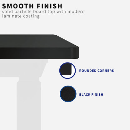 Wide sturdy desk tabletop for office workstation.