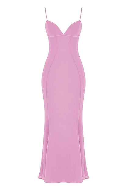 pink maxi dress