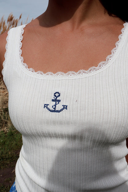 Anchor Embroidered Tank