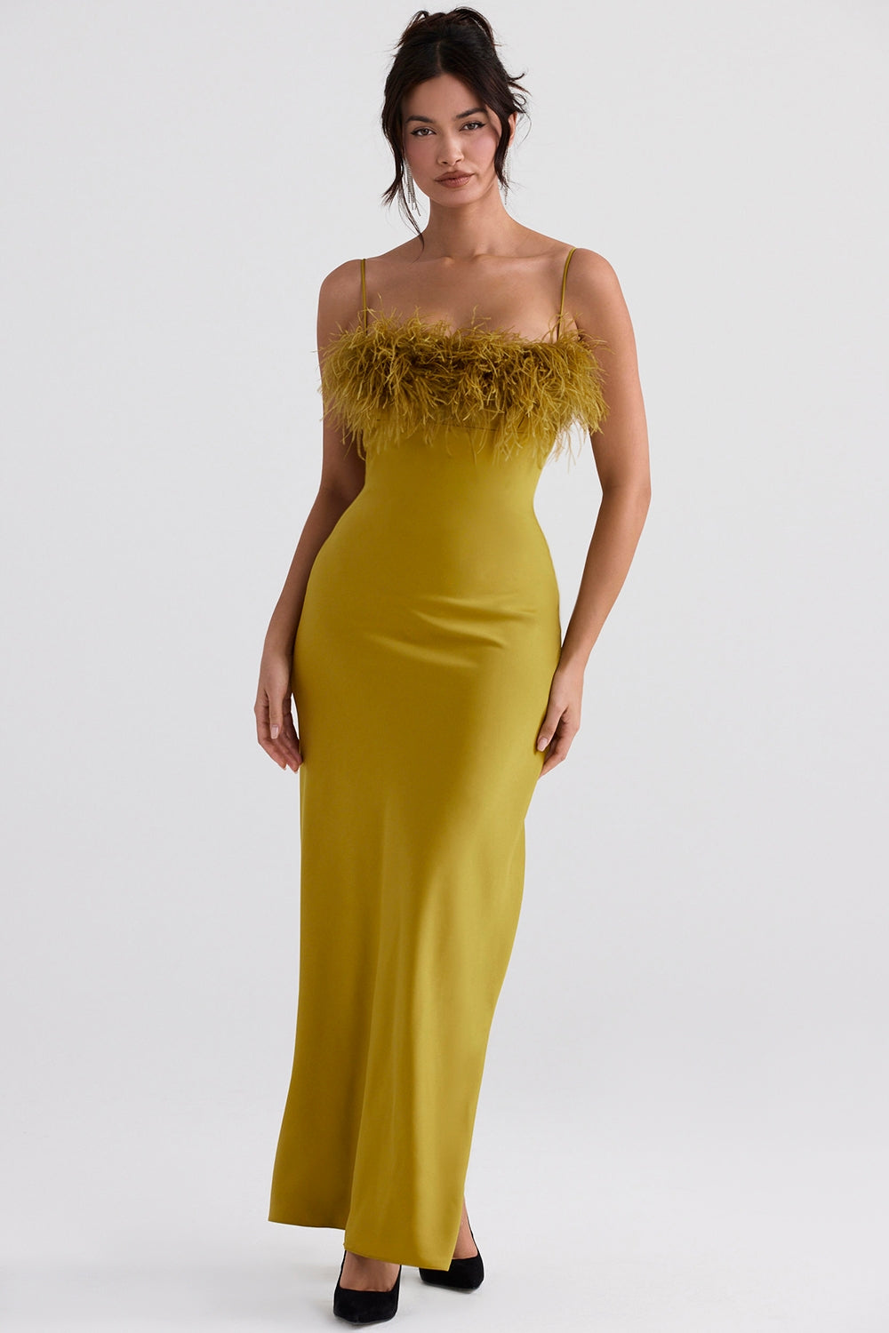 chartreuse maxi dress