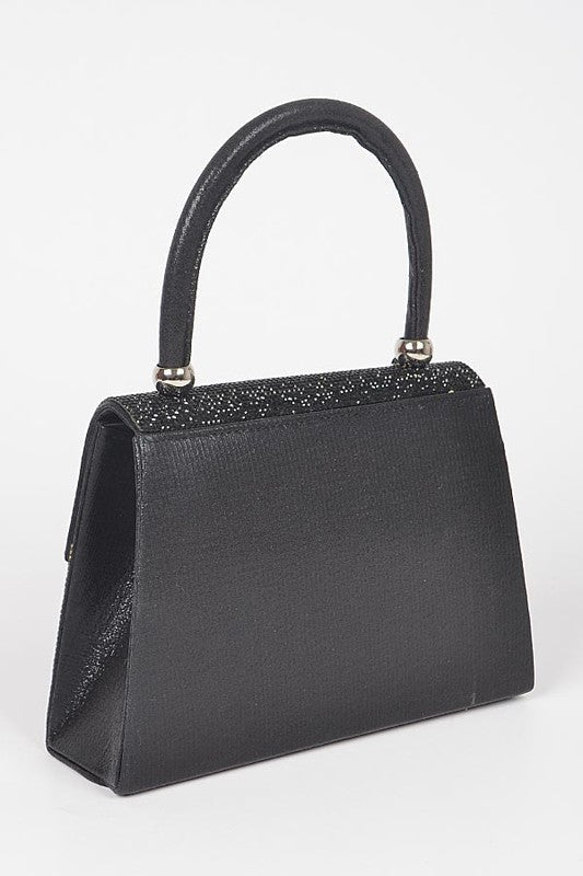 Crystal Bow Elegance Top Handle Bag