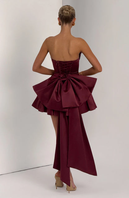 Trinity Mini Dress - Cherry Lacquer