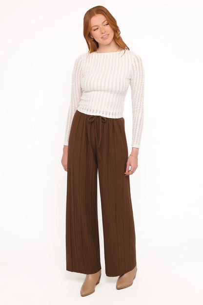 Bellatrix Textured Knit Top - Cream
