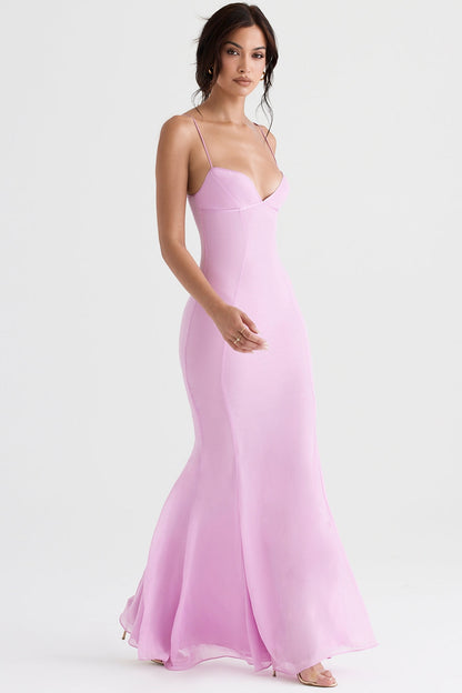pink maxi dress