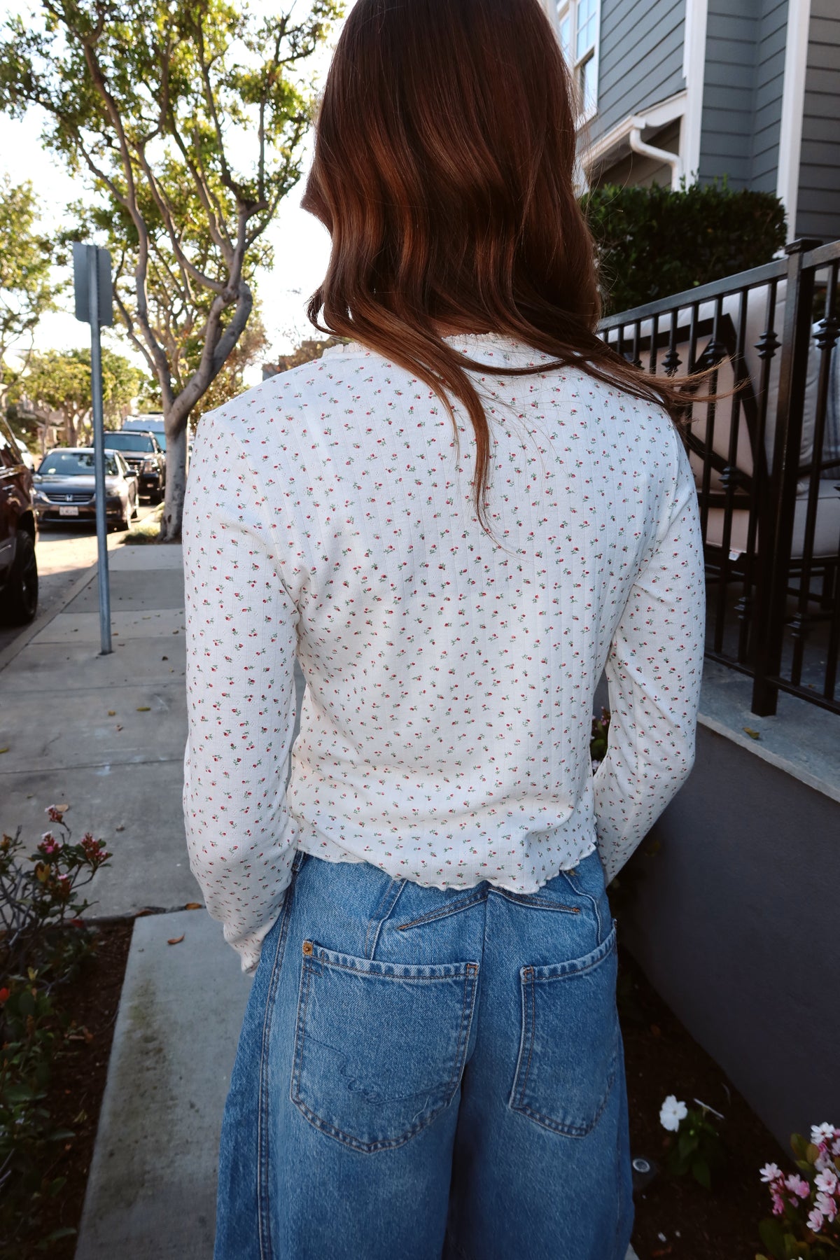 Allie Pointelle Knit Top in Cream
