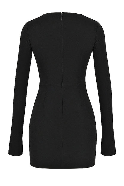 black mini dress