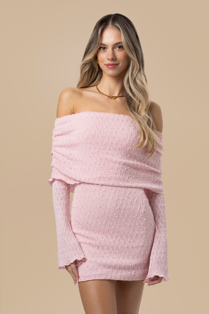 Arielle Off-Shoulder Long Sleeve Mini