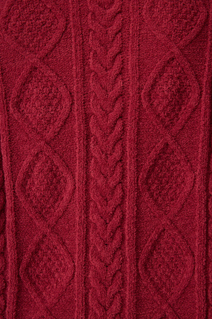 Chenille Cable Knit Port Slippers