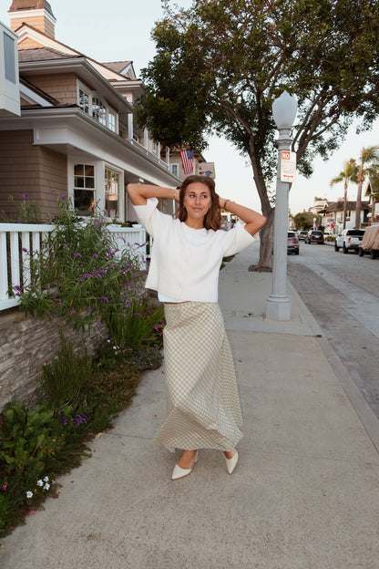 Adelaide Plaid Skirt in Pink