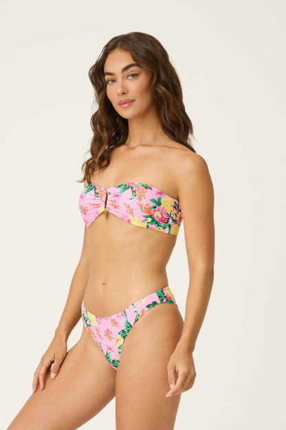 PJS x PQ Swim Dahlia Basic Ruched Bottom