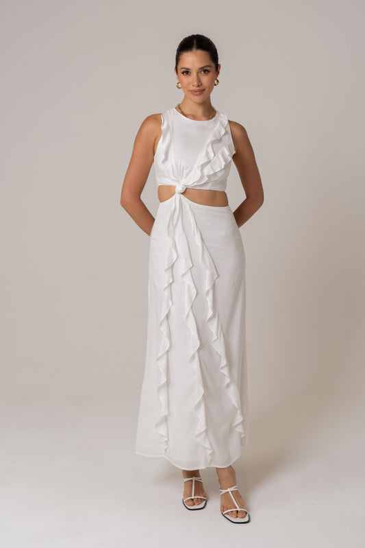 Alessia Summer Maxi Dress with Side Cut Outs