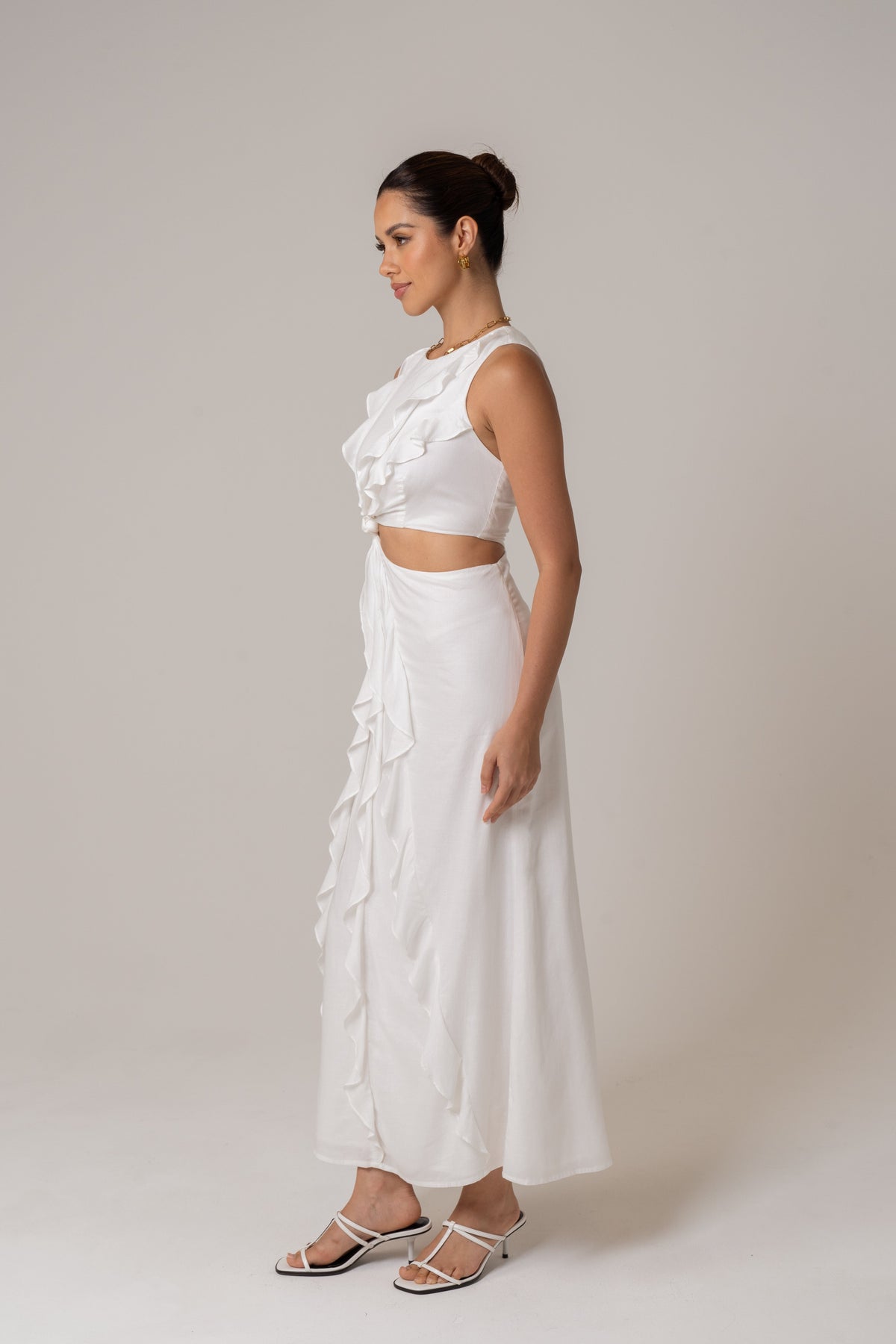 Alessia Summer Maxi Dress with Side Cut Outs