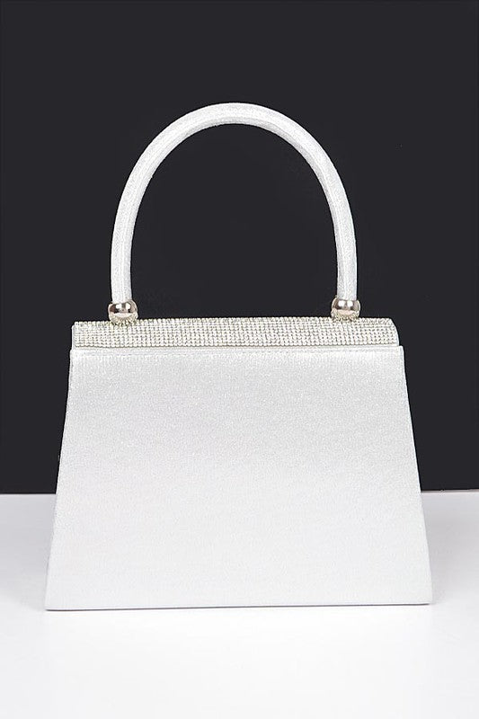 Crystal Bow Elegance Top Handle Bag