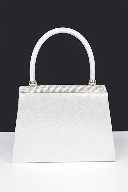 Crystal Bow Elegance Top Handle Bag