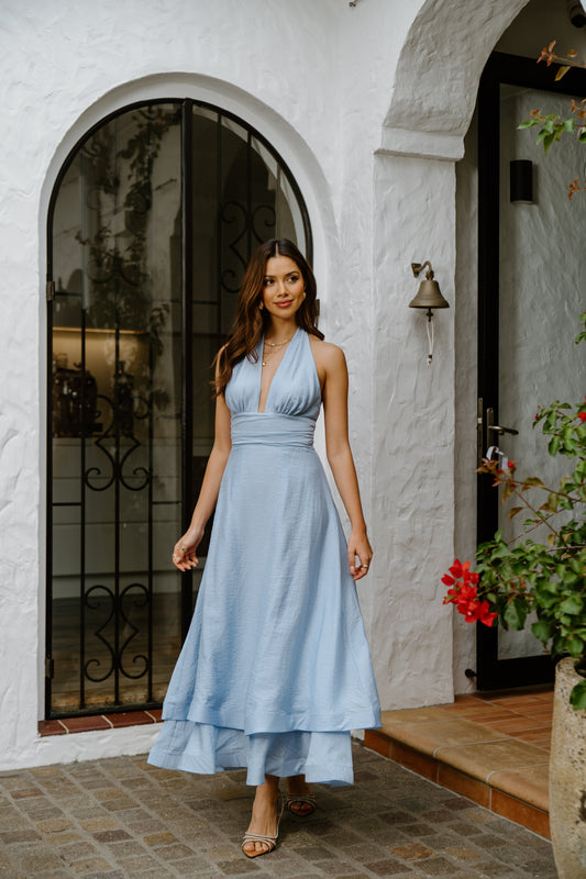 Elodie Halter Neck Maxi Dress