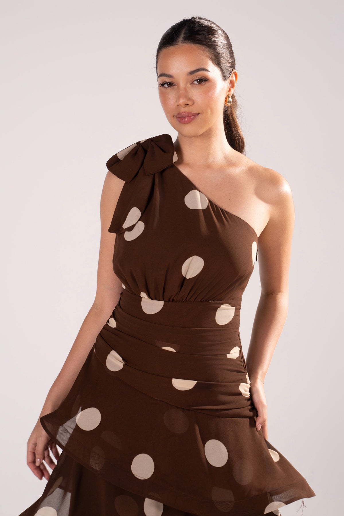 Evelyn One Shoulder Tiered Maxi Dress