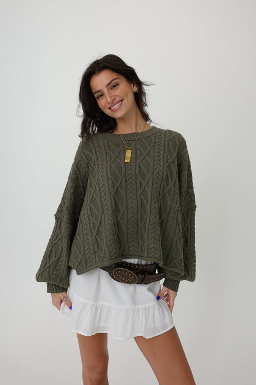 Eva Sweater in Olive
