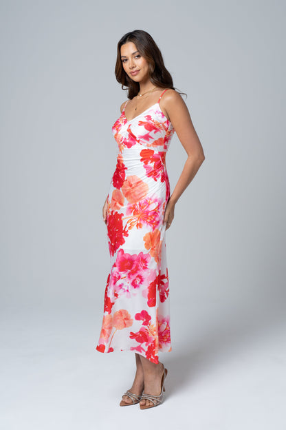 Luna Classic Satin Midi Dress
