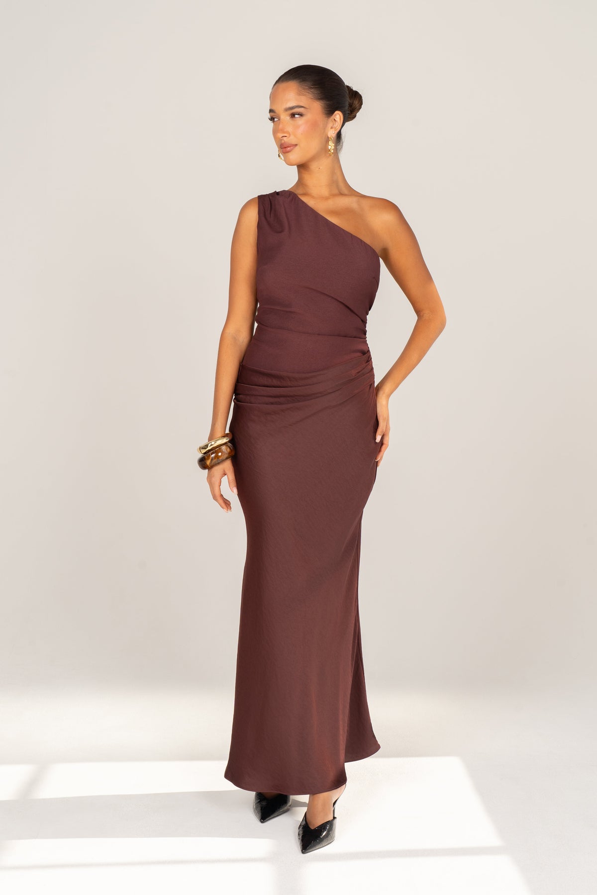 Mackenzie One-Shoulder Midi Dress