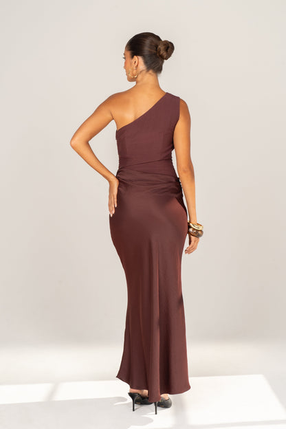 Mackenzie One-Shoulder Midi Dress