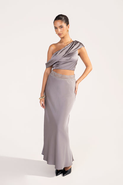 Nova Drop Shoulder Crop Top & Maxi Skirt Set