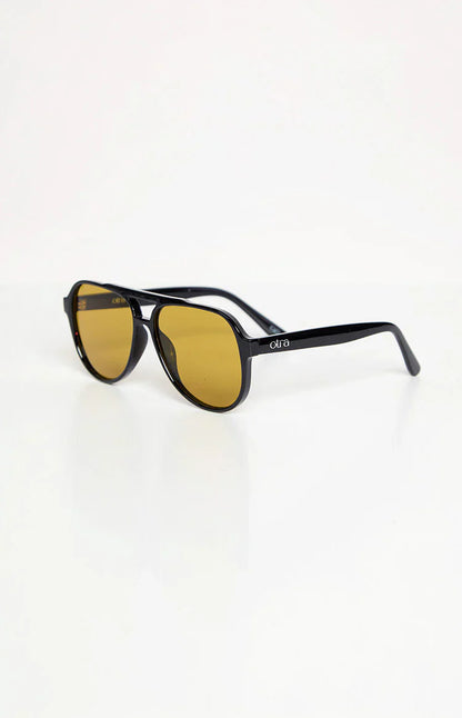 Otra Eyewear Stevie Black Aviator Sunglasses