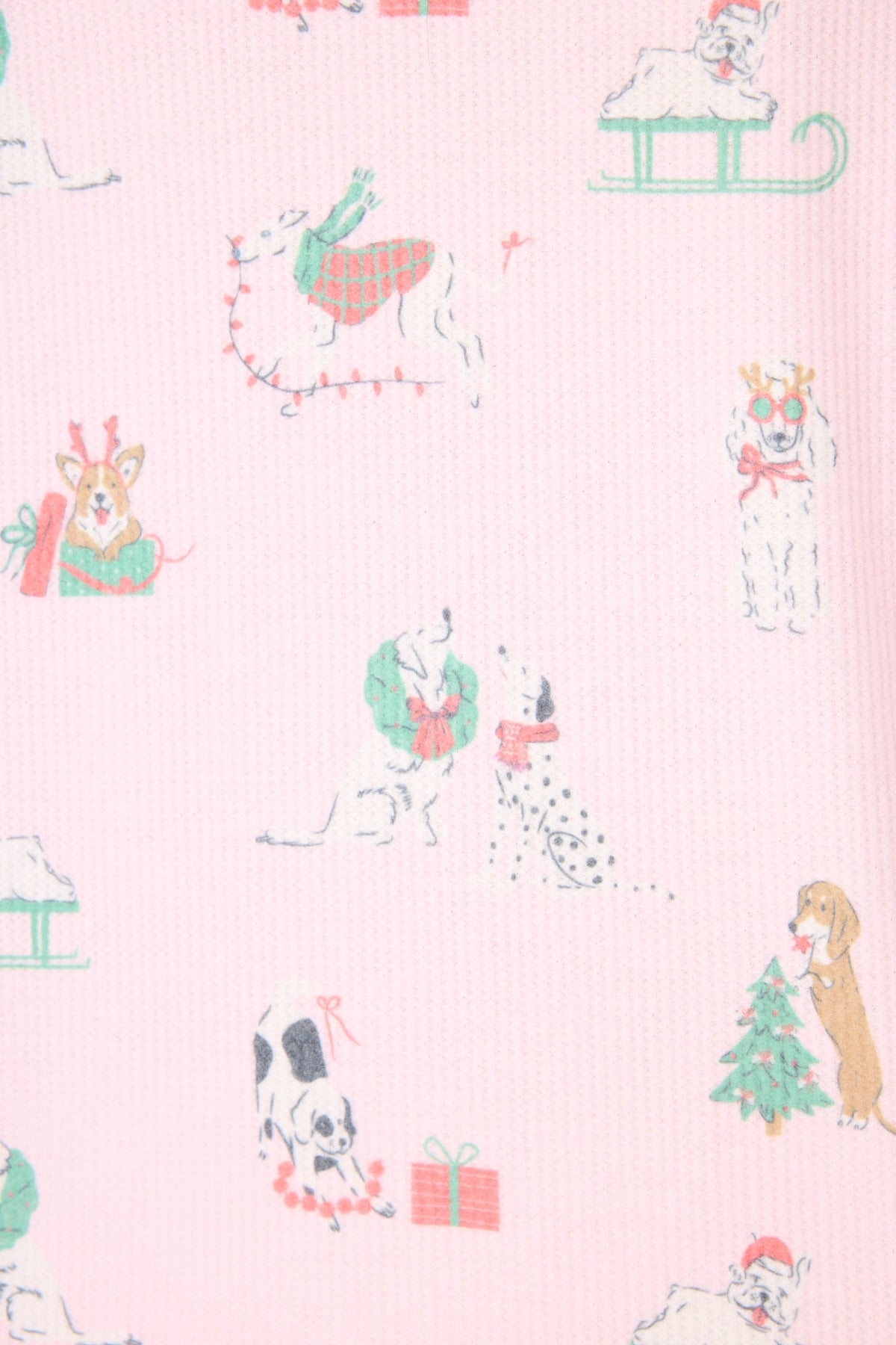 Peace & Pawlidays Dog Print Open Leg Pants