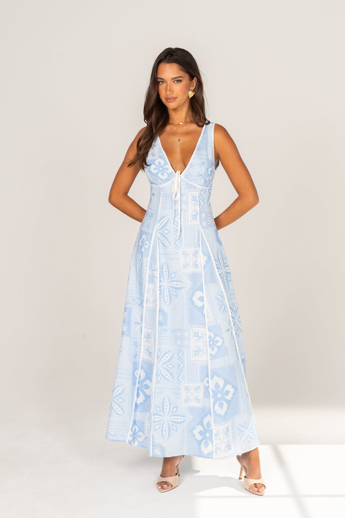 Quinley Print Sleeveless Maxi Dress