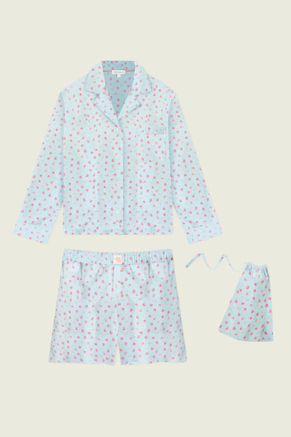 Afterparty Poplin Rosy Nights Short PJ Set