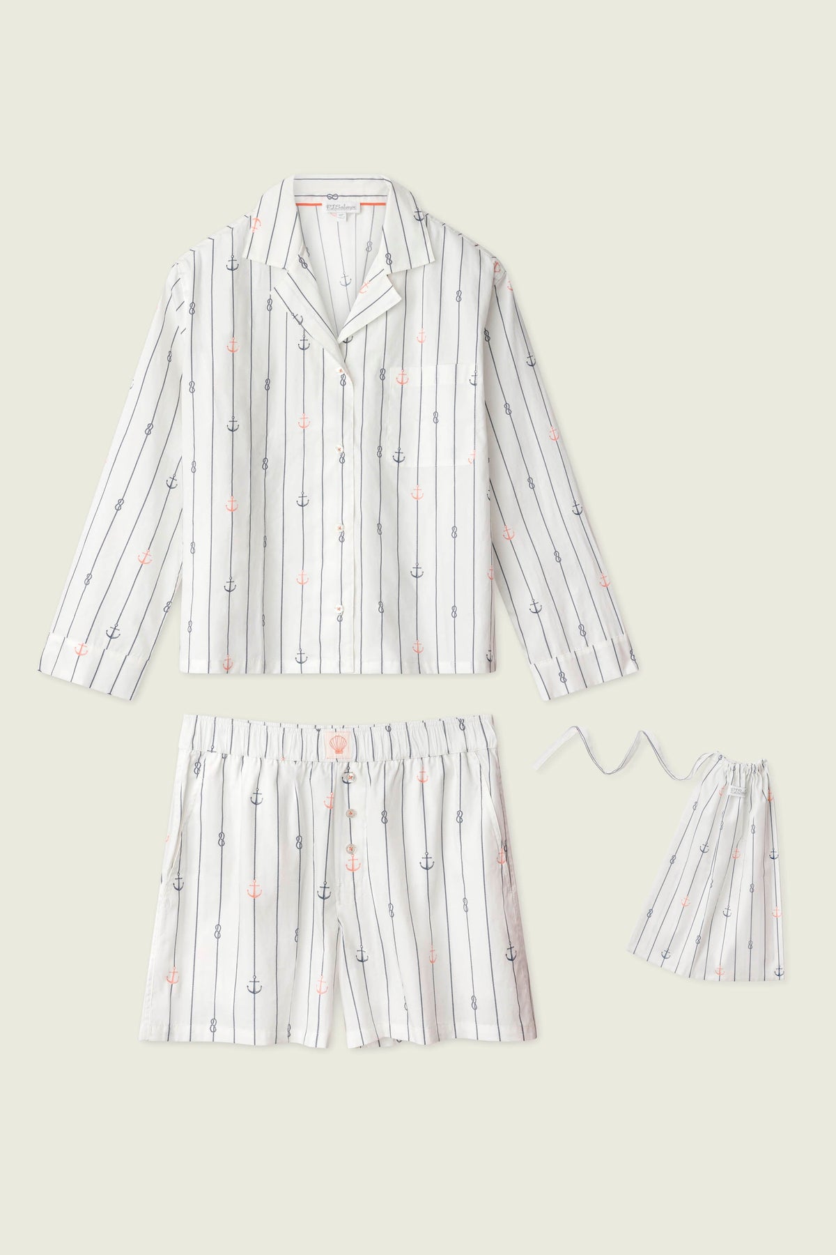 Afterparty Poplin Sail Away Short PJ Set
