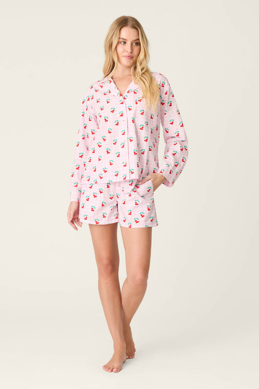 Afterparty Poplin Oh Cherry Short PJ Set