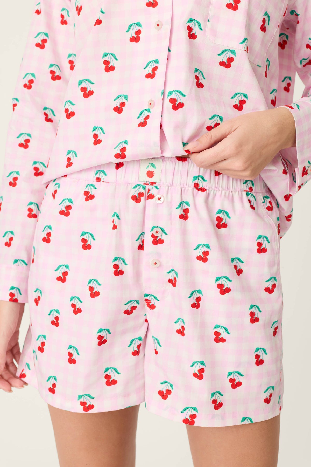 Afterparty Poplin Oh Cherry Short PJ Set